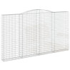 Kosze gabionowe, 10 szt, 400x30x220/240cm, galwanizowane żelazo
