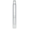 Kosze gabionowe, 10 szt, 400x30x220/240cm, galwanizowane żelazo