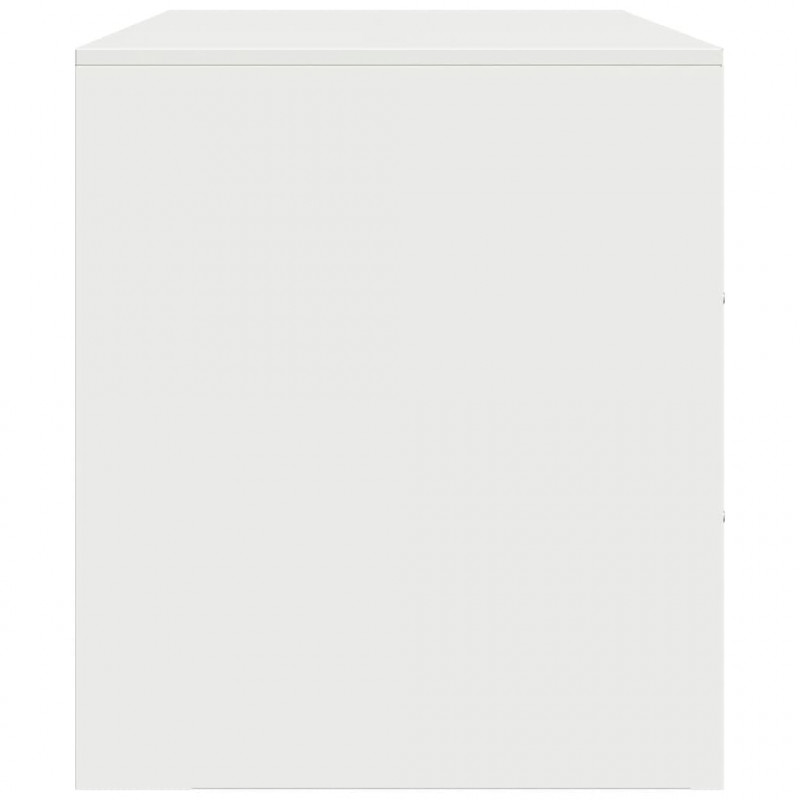 Szafki pod telewizor, 2 szt., białe, 67x39x44 cm, stalowe