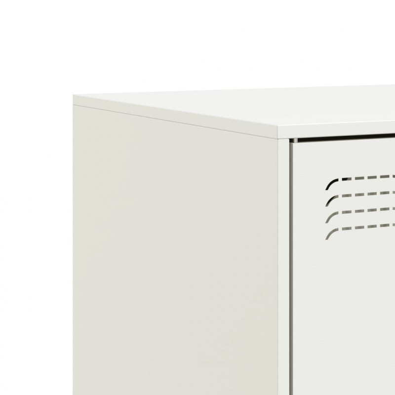Szafki pod telewizor, 2 szt., białe, 67x39x44 cm, stalowe