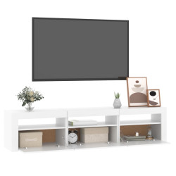 Szafka pod TV z oświetleniem LED, biała, 180x35x40 cm