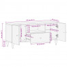 Szafka pod telewizor, 105x33x46 cm, lite drewno mango