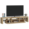 Szafka pod TV z oświetleniem LED, dąb sonoma 200x36,5x40 cm