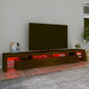 Szafka pod TV z oświetleniem LED, brązowy dąb, 260x36,5x40 cm