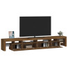 Szafka pod TV z oświetleniem LED, brązowy dąb, 260x36,5x40 cm