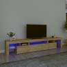 Szafka pod TV z oświetleniem LED, dąb sonoma 215x36,5x40 cm