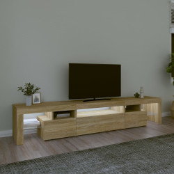 Szafka pod TV z oświetleniem LED, dąb sonoma 215x36,5x40 cm