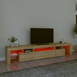 Szafka pod TV z oświetleniem LED, dąb sonoma 215x36,5x40 cm