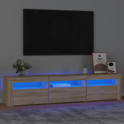 Szafka pod TV z oświetleniem LED, dąb sonoma, 180x35x40 cm