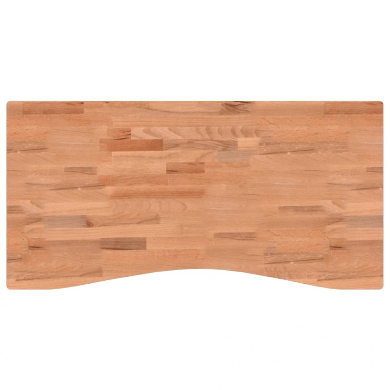 Blat do biurka, 100x(45-50)x1,5 cm, lite drewno bukowe