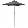 Parasol ogrodowy z LED, antracytowy, 200x211 cm, aluminium