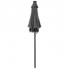 Parasol ogrodowy z LED, antracytowy, 200x211 cm, aluminium