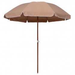 Parasol ogrodowy na stalowym słupku, 240 cm, taupe