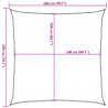 Żagiel przeciwsłoneczny, piaskowy, 2x2 m, 100% poliester