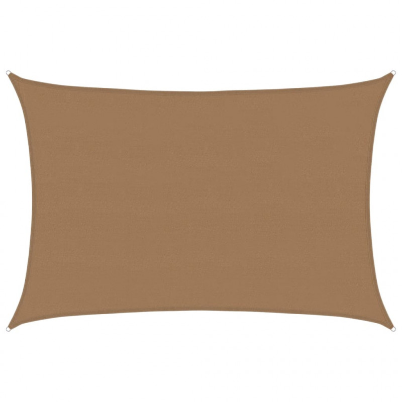 Żagiel przeciwsłoneczny, 160 g/m², taupe, 5x7 m, HDPE