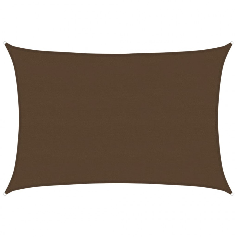 Żagiel przeciwsłoneczny, 160 g/m², brązowy, 5x6 m, HDPE