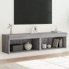 Szafki pod TV, z LED, 2 szt., szary dąb sonoma, 60x30x30 cm