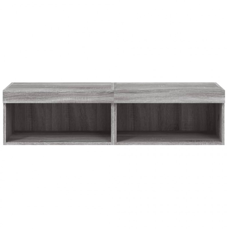 Szafki pod TV, z LED, 2 szt., szary dąb sonoma, 60x30x30 cm