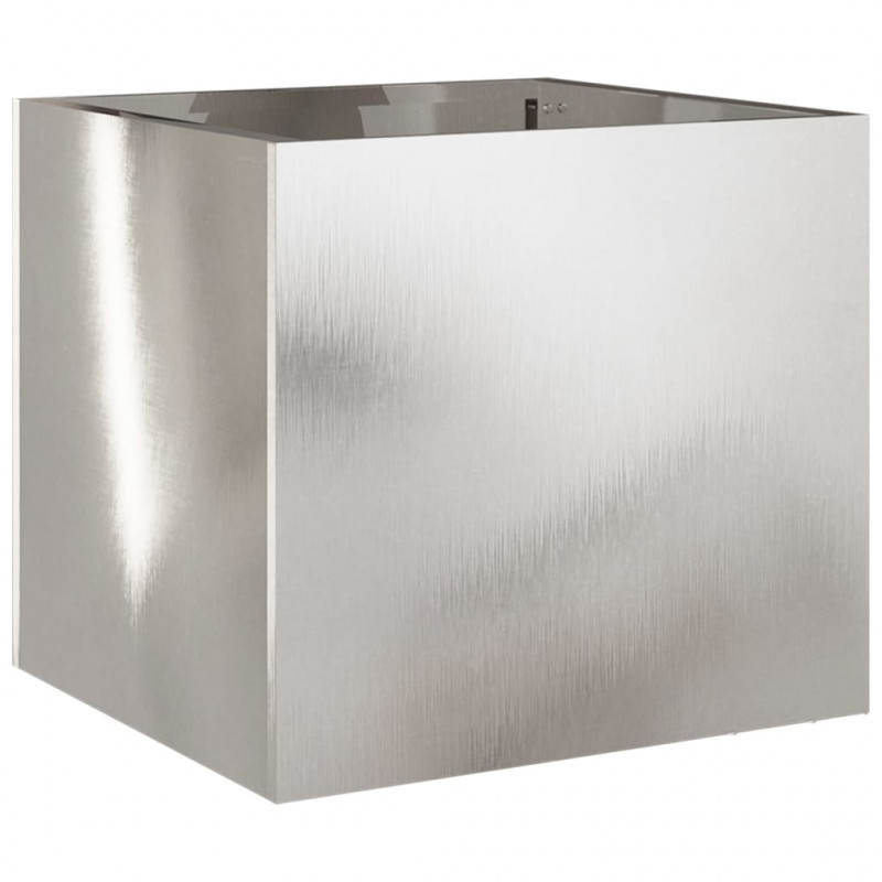 Donice, 2 szt., srebrne, 32x30x29 cm, stal nierdzewna