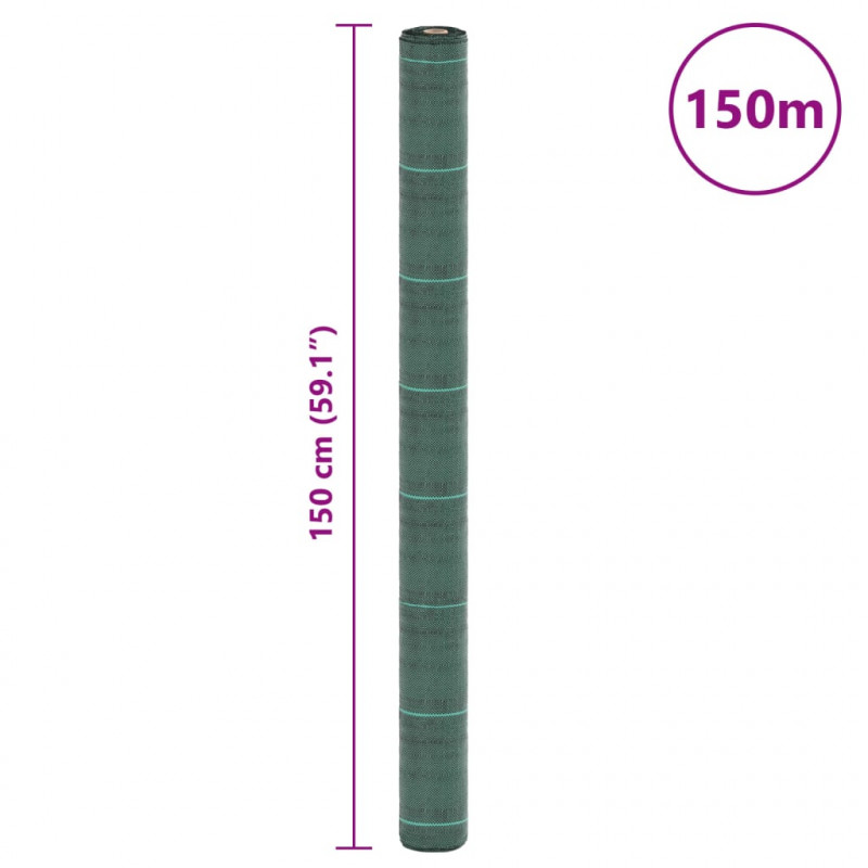 Agrowłóknina antychwastowa, zielona, 1,5x150 m, PP