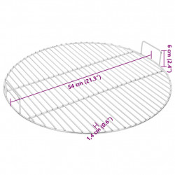 Ruszt do grilla, z uchwytami, Ø54 cm, stal nierdzewna 304