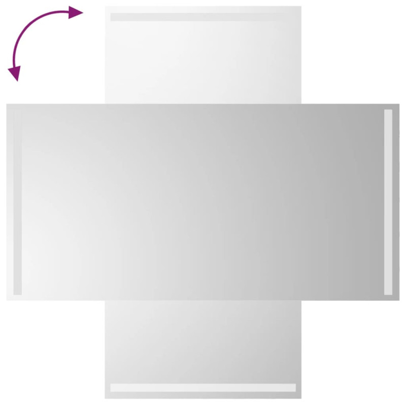 Lustro łazienkowe z LED, 50x100 cm
