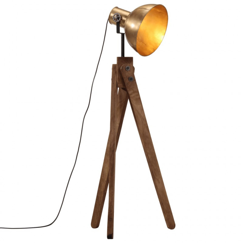 Lampa stojąca, 25 W, antyczny mosiądz, 45x45x120 cm, E27