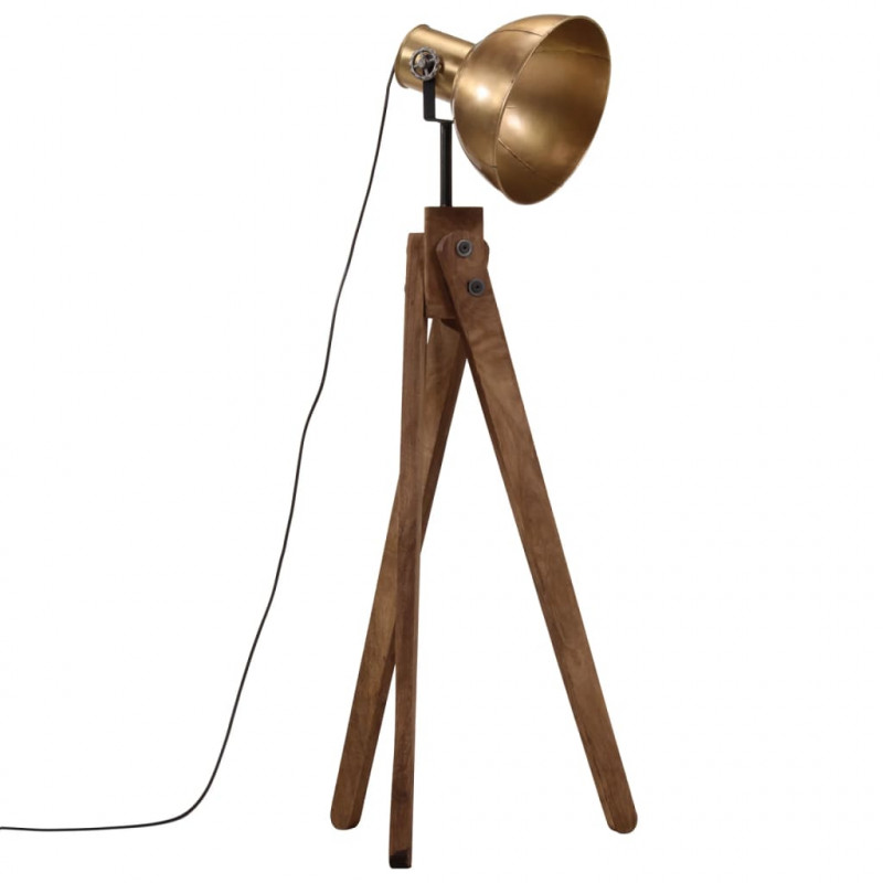 Lampa stojąca, 25 W, antyczny mosiądz, 45x45x120 cm, E27