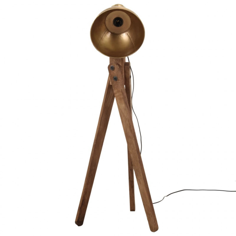 Lampa stojąca, 25 W, antyczny mosiądz, 45x45x120 cm, E27