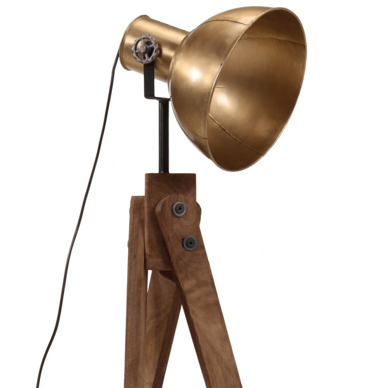 Lampa stojąca, 25 W, antyczny mosiądz, 45x45x120 cm, E27