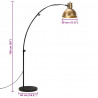 Lampa stojąca, 25 W, antyczny mosiądz, 150 cm, E27