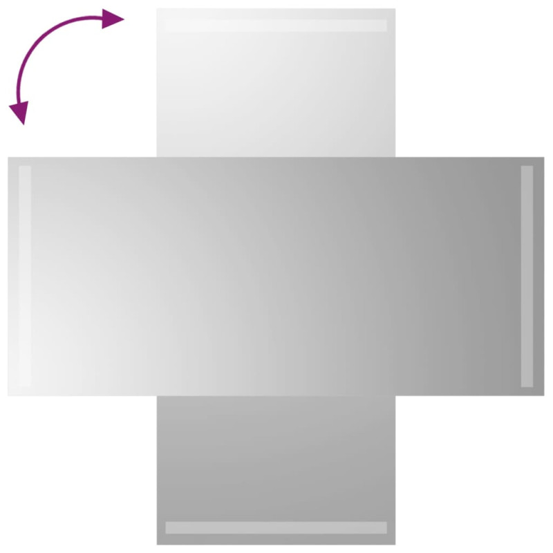 Lustro łazienkowe z LED, 40x90 cm