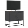 Szafka pod telewizor, czarna, 68,5x39x60,5 cm, stalowa