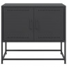 Szafka pod telewizor, czarna, 68,5x39x60,5 cm, stalowa