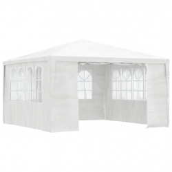 Namiot imprezowy ze ściankami, 4x4 m, biały, 90 g/m²