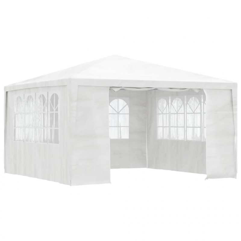 Namiot imprezowy ze ściankami, 4x4 m, biały, 90 g/m²