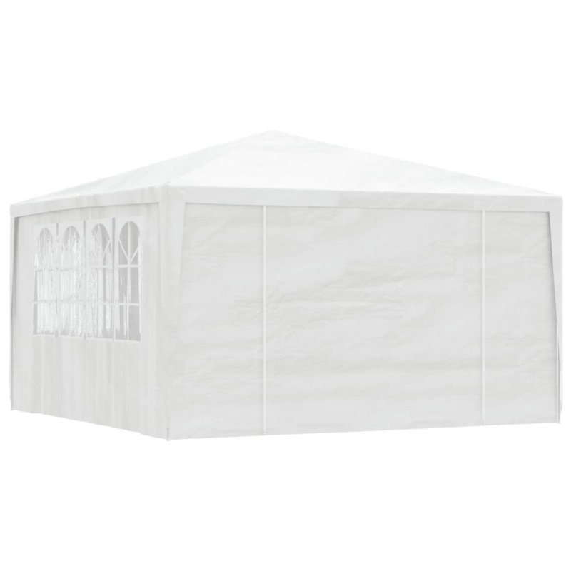 Namiot imprezowy ze ściankami, 4x4 m, biały, 90 g/m²