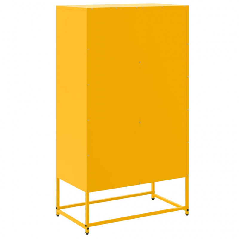 Szafka, musztardowa, 68,5x38,5x123,5 cm, stal