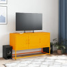 Szafka pod telewizor, musztardowa, 100,5x39x60,5 cm, stalowa