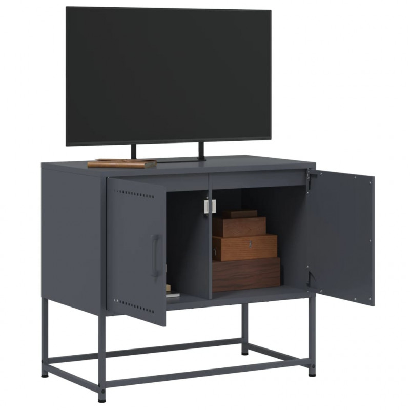 Szafka pod telewizor, antracytowa, 68,5x39x60,5 cm, stalowa