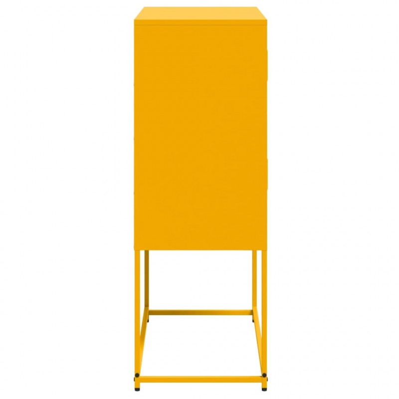 Szafka, musztardowa, 68,5x38,5x107 cm, stal