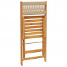 Składane krzesła ogrodowe, 6 szt., beżowe, lite drewno akacjowe