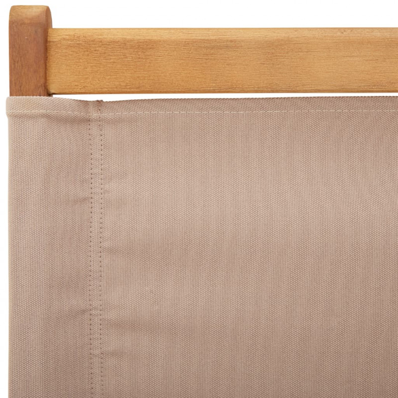 Składane krzesła ogrodowe, 4 szt., tkanina taupe i drewno