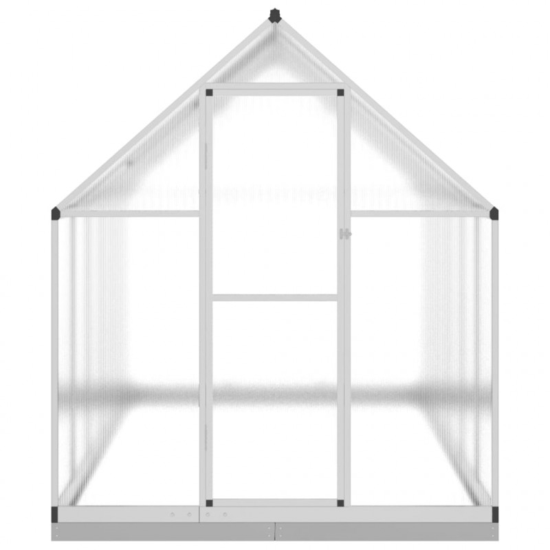 Szklarnia z ramą podstawy, srebrna, 334x169x202 cm, aluminium