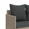 5-cz. zestaw mebli do ogrodu, poduszki, jasnoszary rattan PE