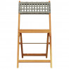3-cz. zestaw mebli bistro, szary rattan PE i drewno