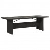 11-cz. zestaw mebli do ogrodu, z poduszkami, czarny rattan PE