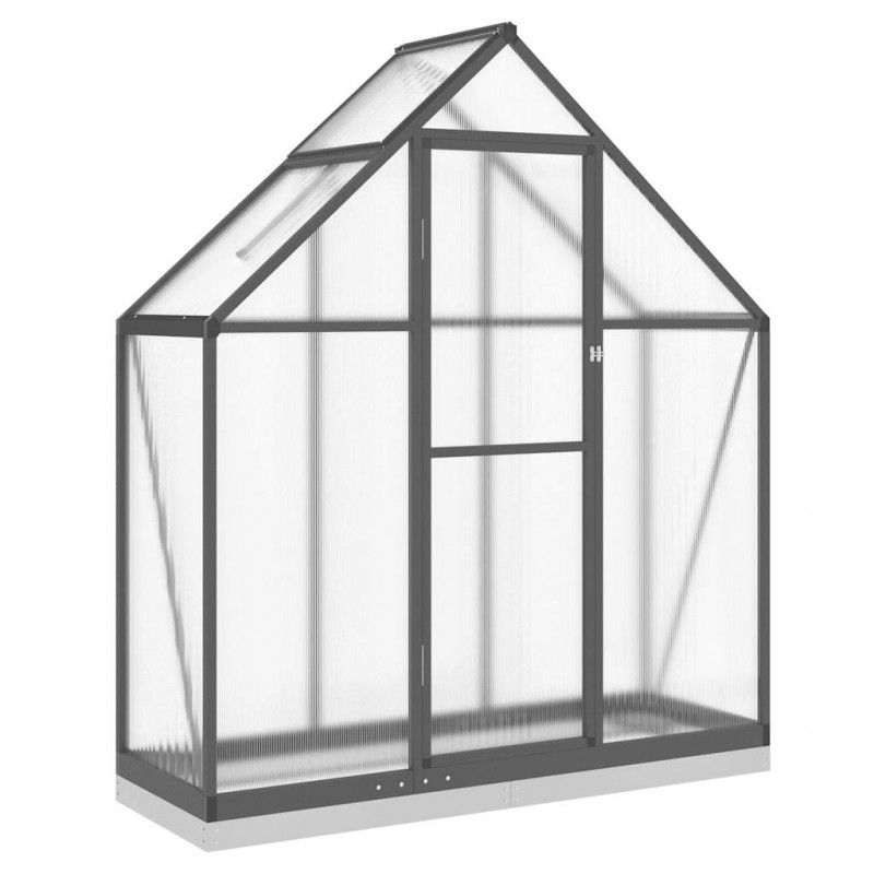 Szklarnia z ramą podstawy, antracyt, 169x58x202 cm, aluminium