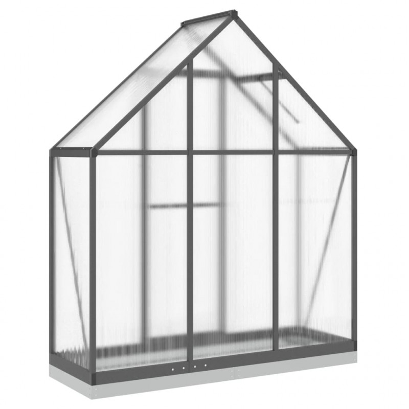 Szklarnia z ramą podstawy, antracyt, 169x58x202 cm, aluminium