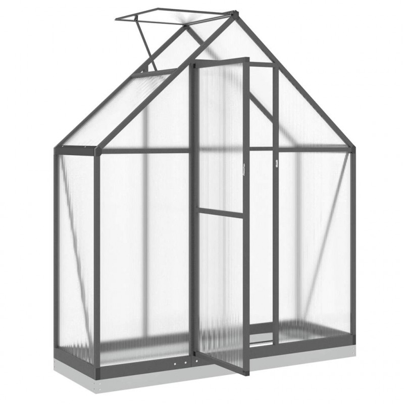 Szklarnia z ramą podstawy, antracyt, 169x58x202 cm, aluminium